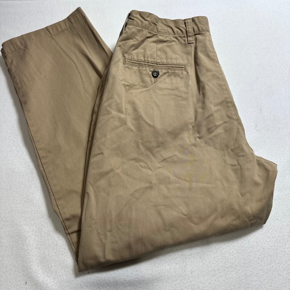 Austin Clothing Co mens pants 38x32 khaki tan chino straight leg cotton blend